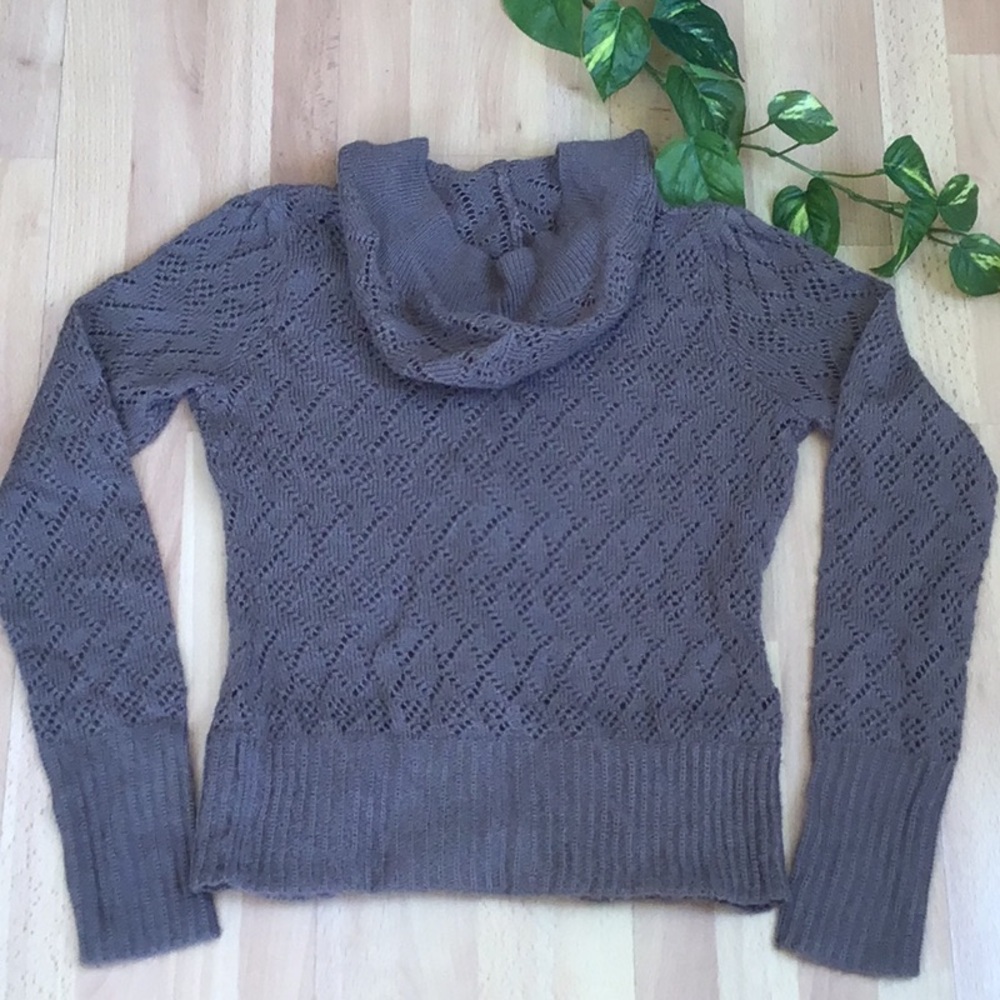 Urban Outfitters RARE Lux Crochet Granny Hooded Cardigan Sweater - Picture 10 of 12